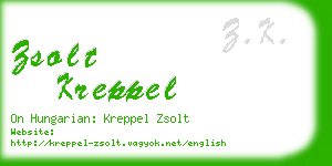 zsolt kreppel business card